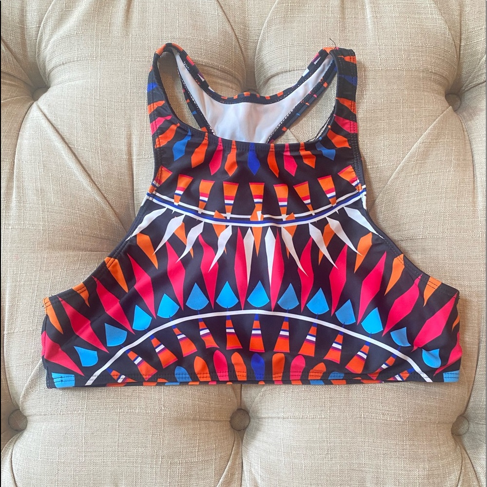 Aztec Print Halter Bikini Top